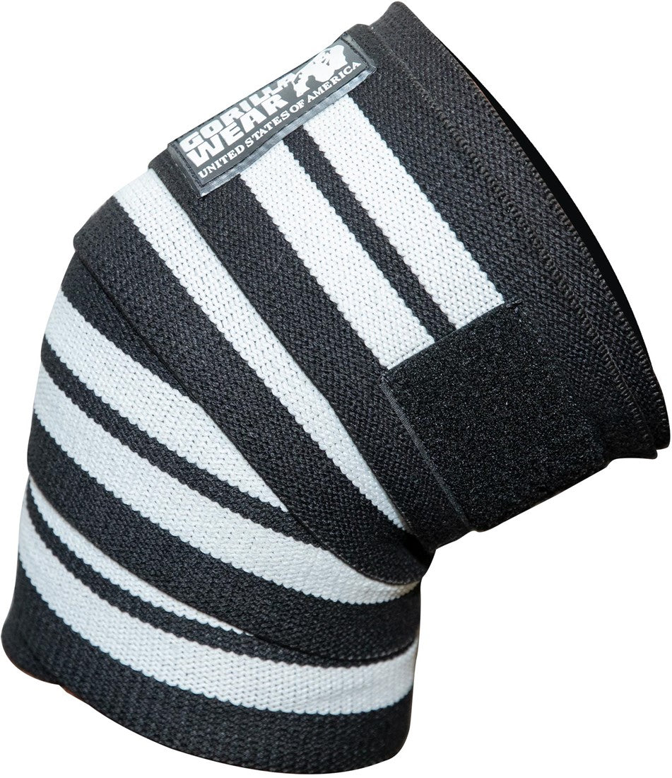 Gorilla Wear Knee Wraps - Zwart/Wit