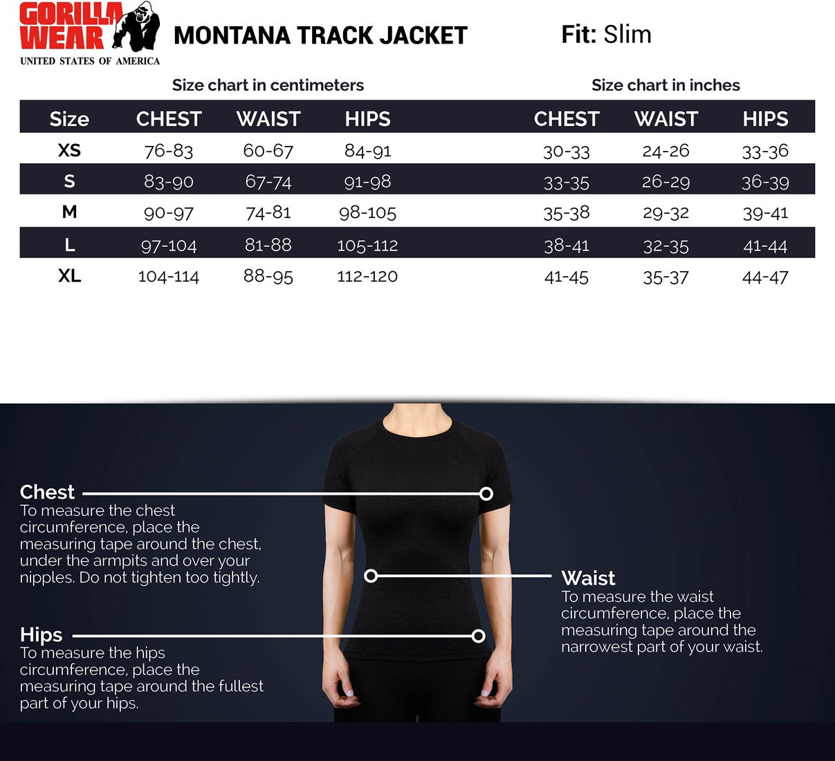 Gorilla Wear Montana Trainingsjas - Zwart