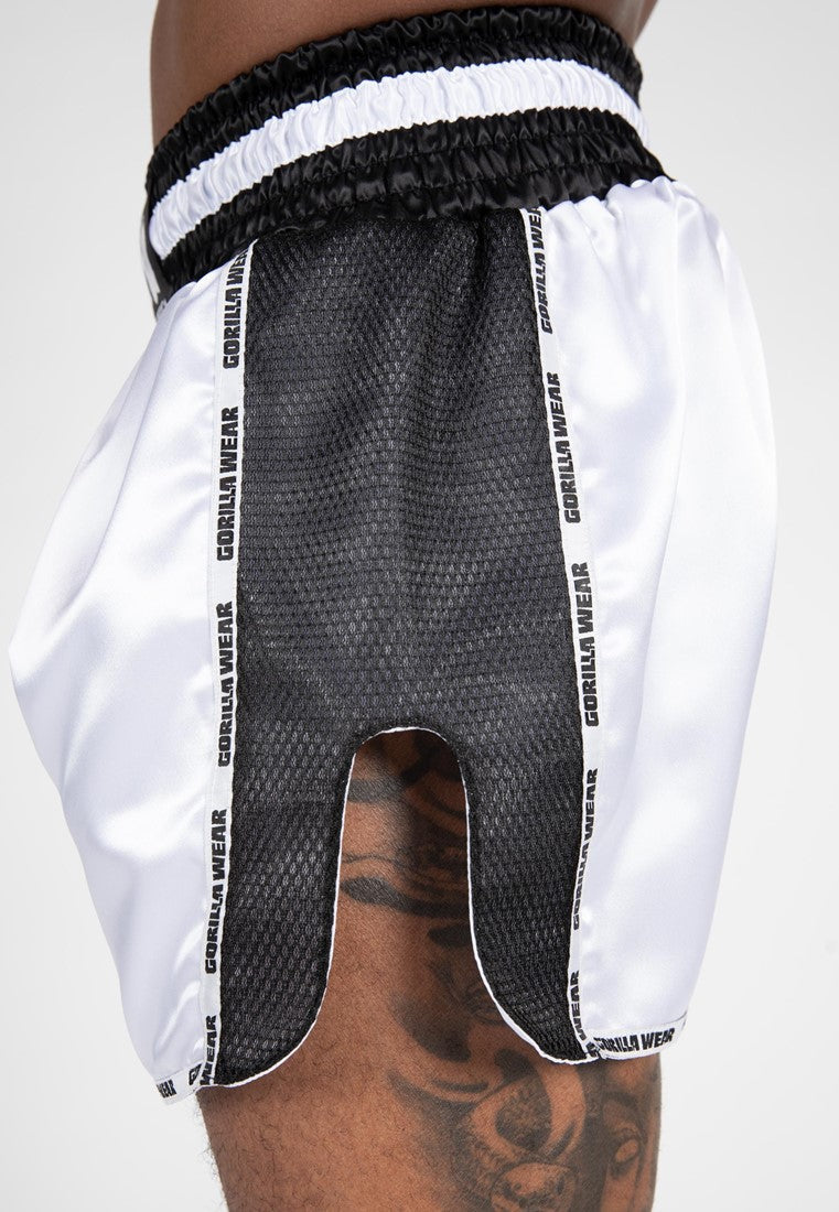 Gorilla Wear Piru Muay Thai Shorts - Wit/Zwart