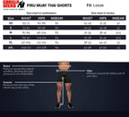 Gorilla Wear Piru Muay Thai Shorts - Wit/Zwart