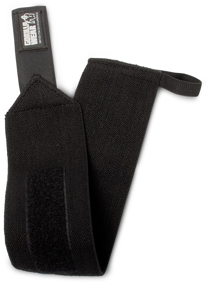 Gorilla Wear Basic Wrist Wraps - Zwart/Grijs