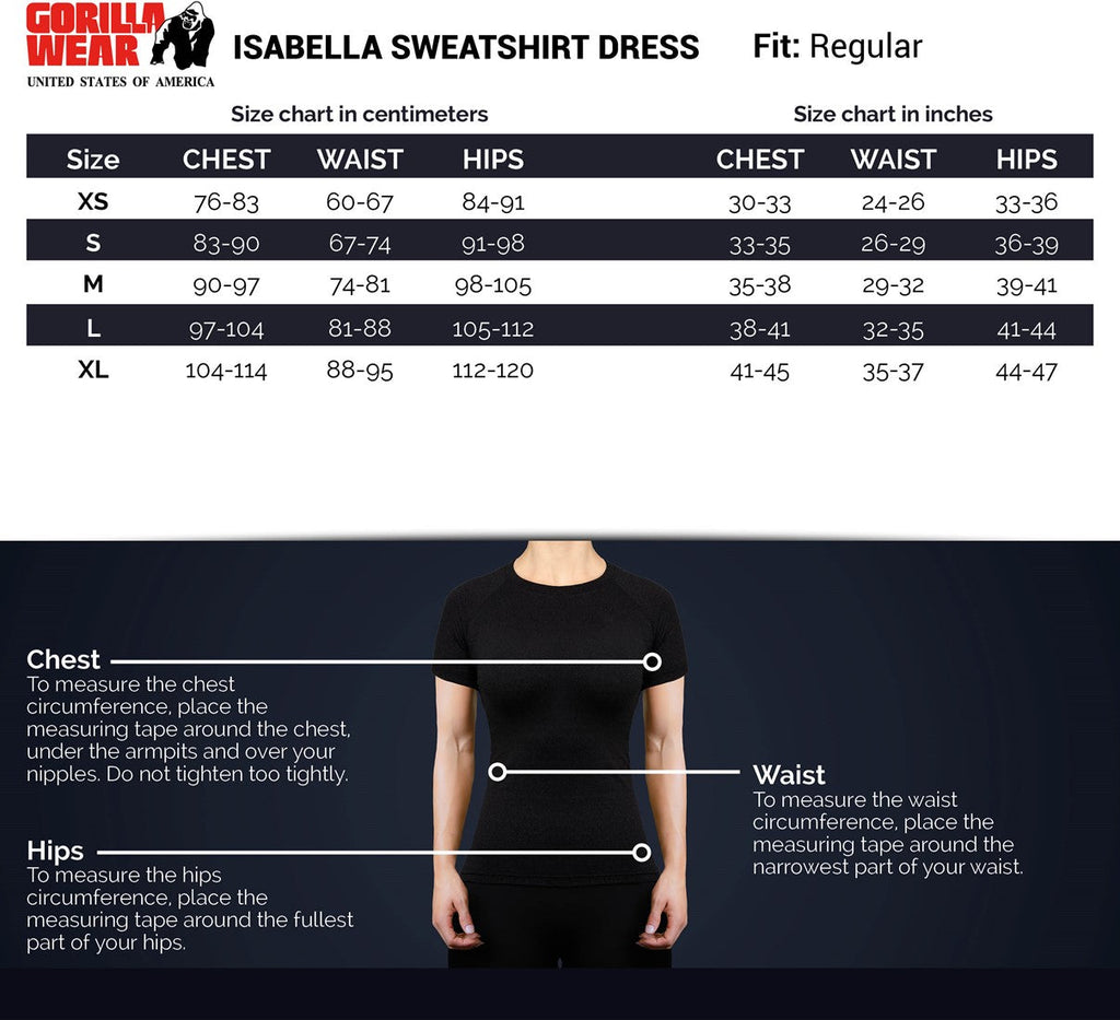 Gorilla Wear Isabella Sweatshirt Jurk - Zwart