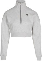 Gorilla Wear Ocala Cropped Half-Zip Sweatshirt - Grijs