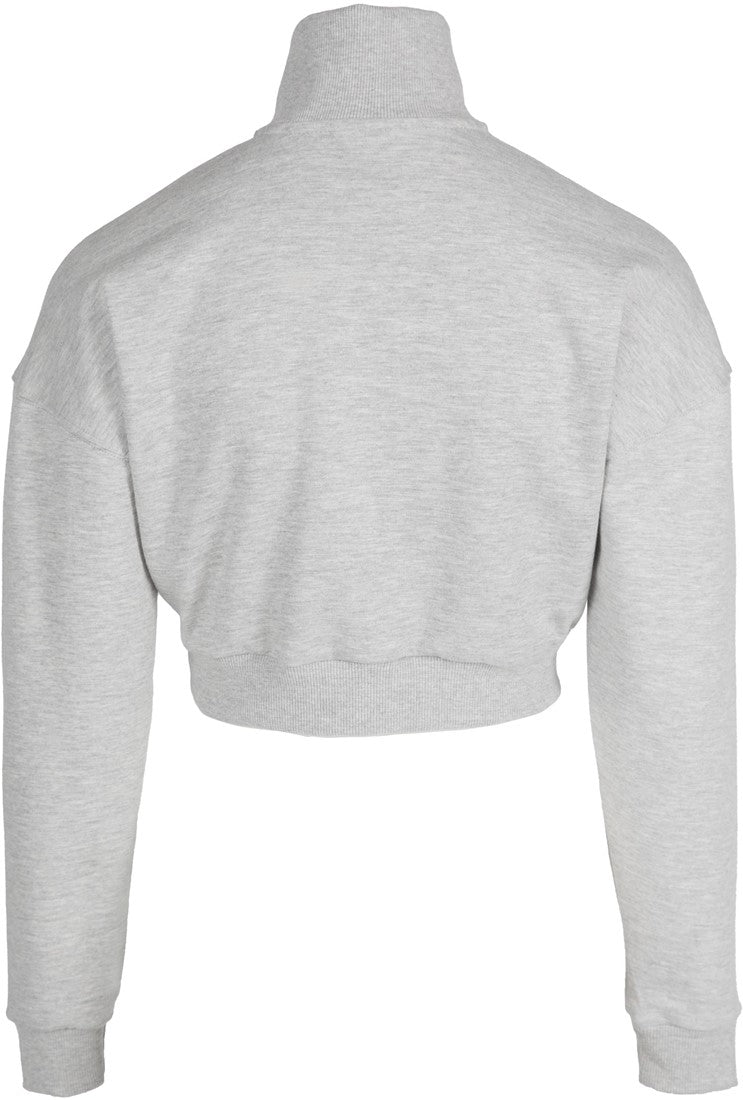 Gorilla Wear Ocala Cropped Half-Zip Sweatshirt - Grijs