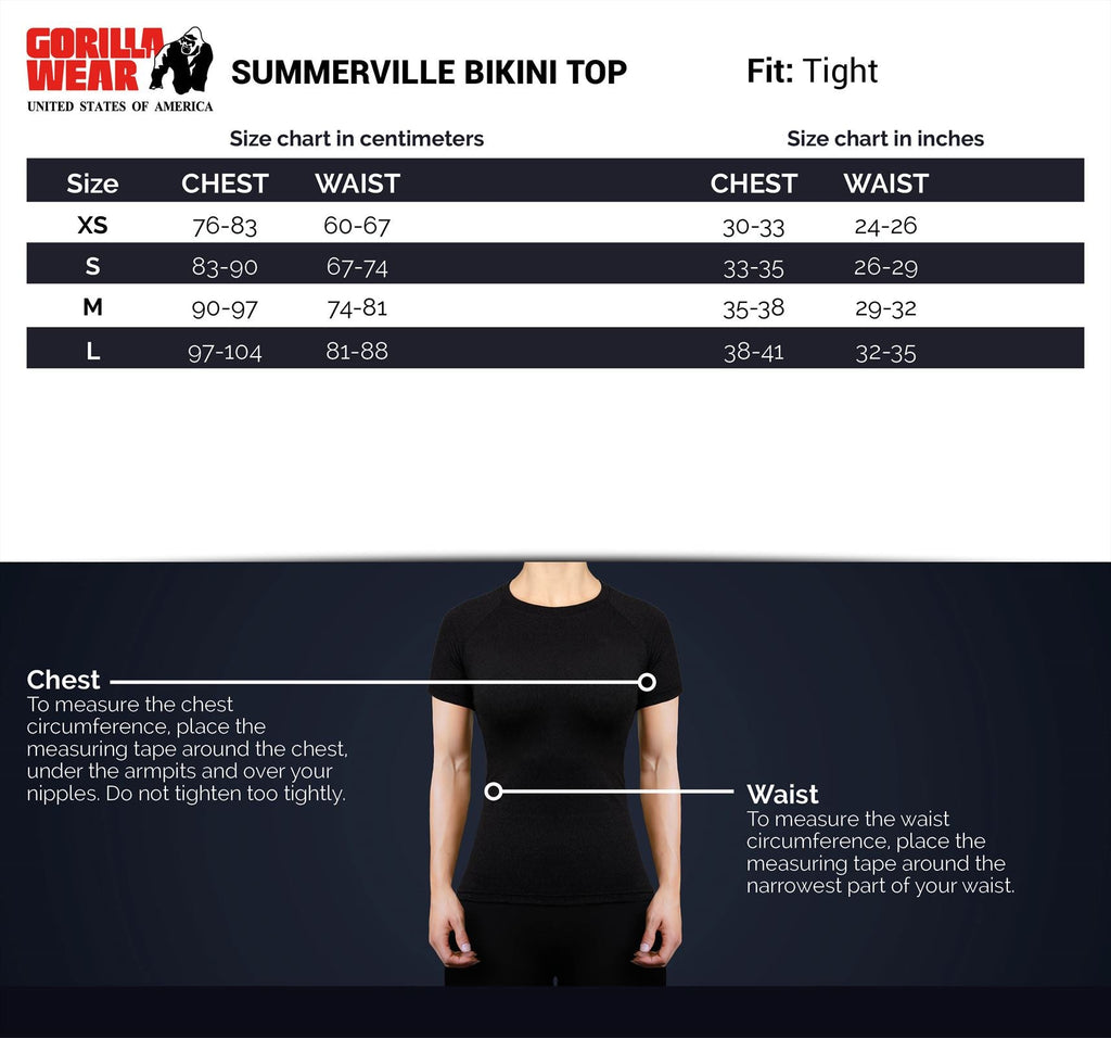 Gorilla Wear Summerville Bikinitop - Zwart