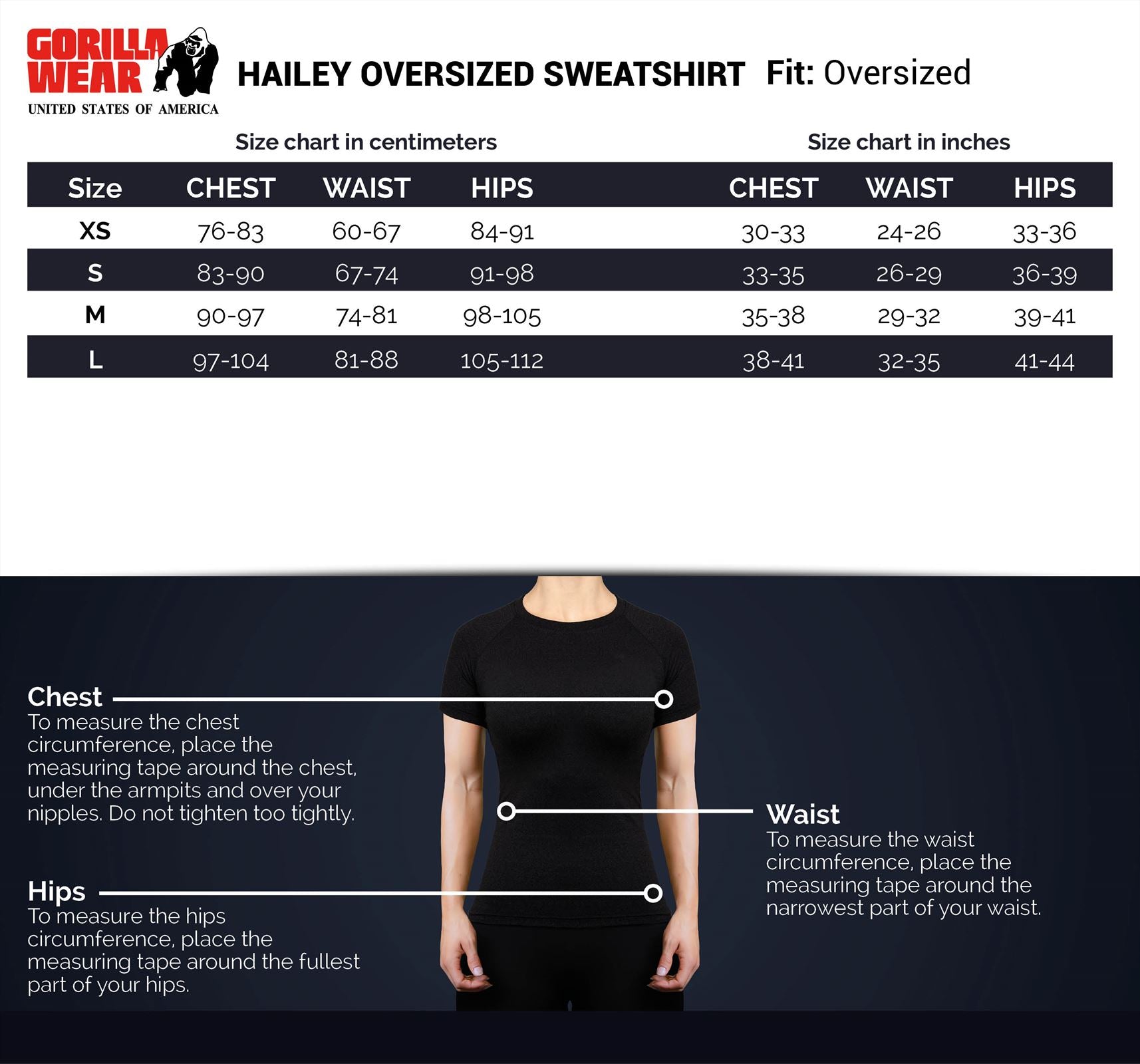 Gorilla Wear Hailey Oversized Sweater - Zwart