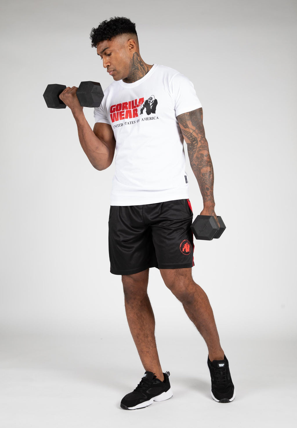 Gorilla Wear Atlanta Shorts - Zwart/Rood
