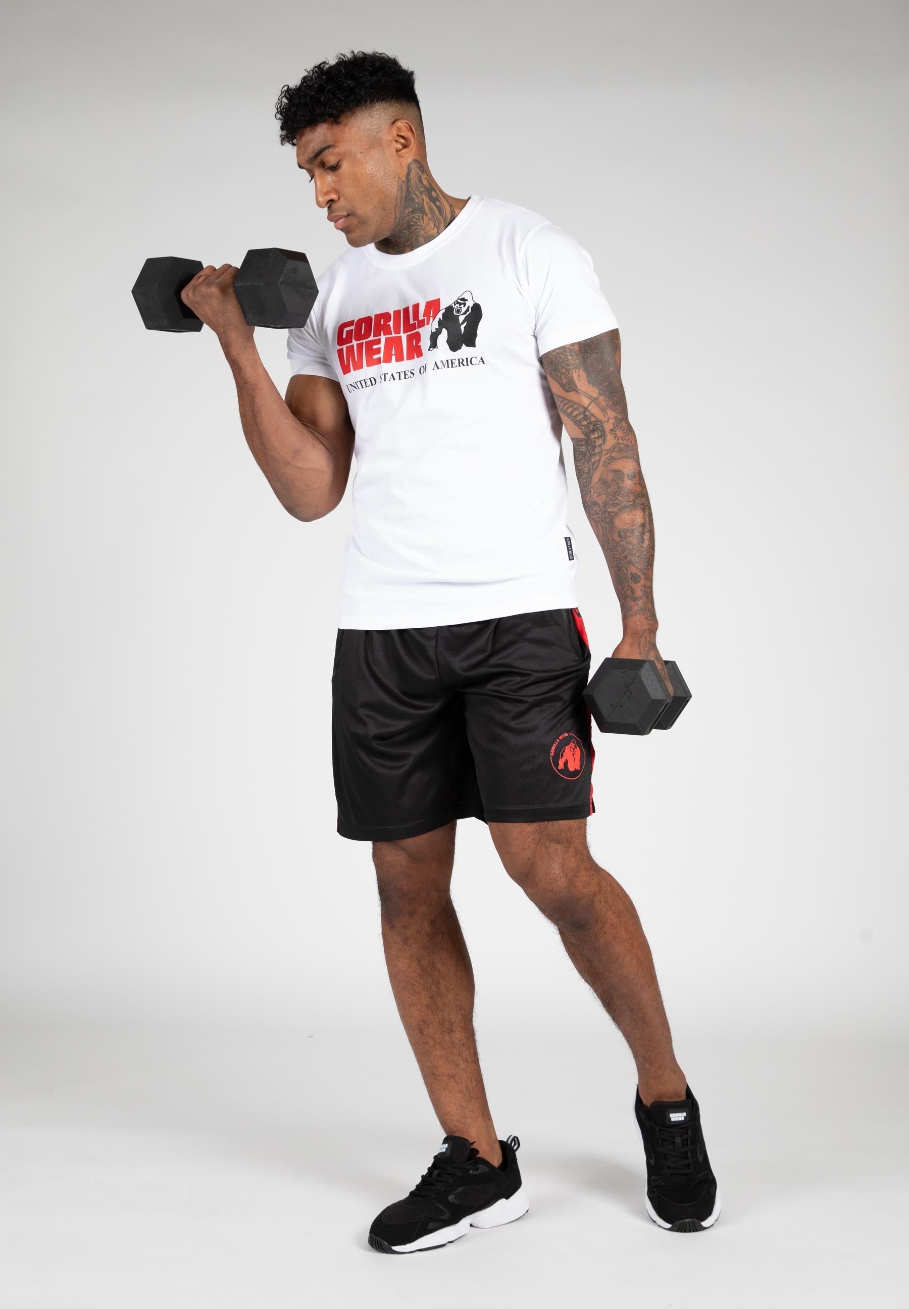 Gorilla Wear Atlanta Shorts - Zwart/Rood