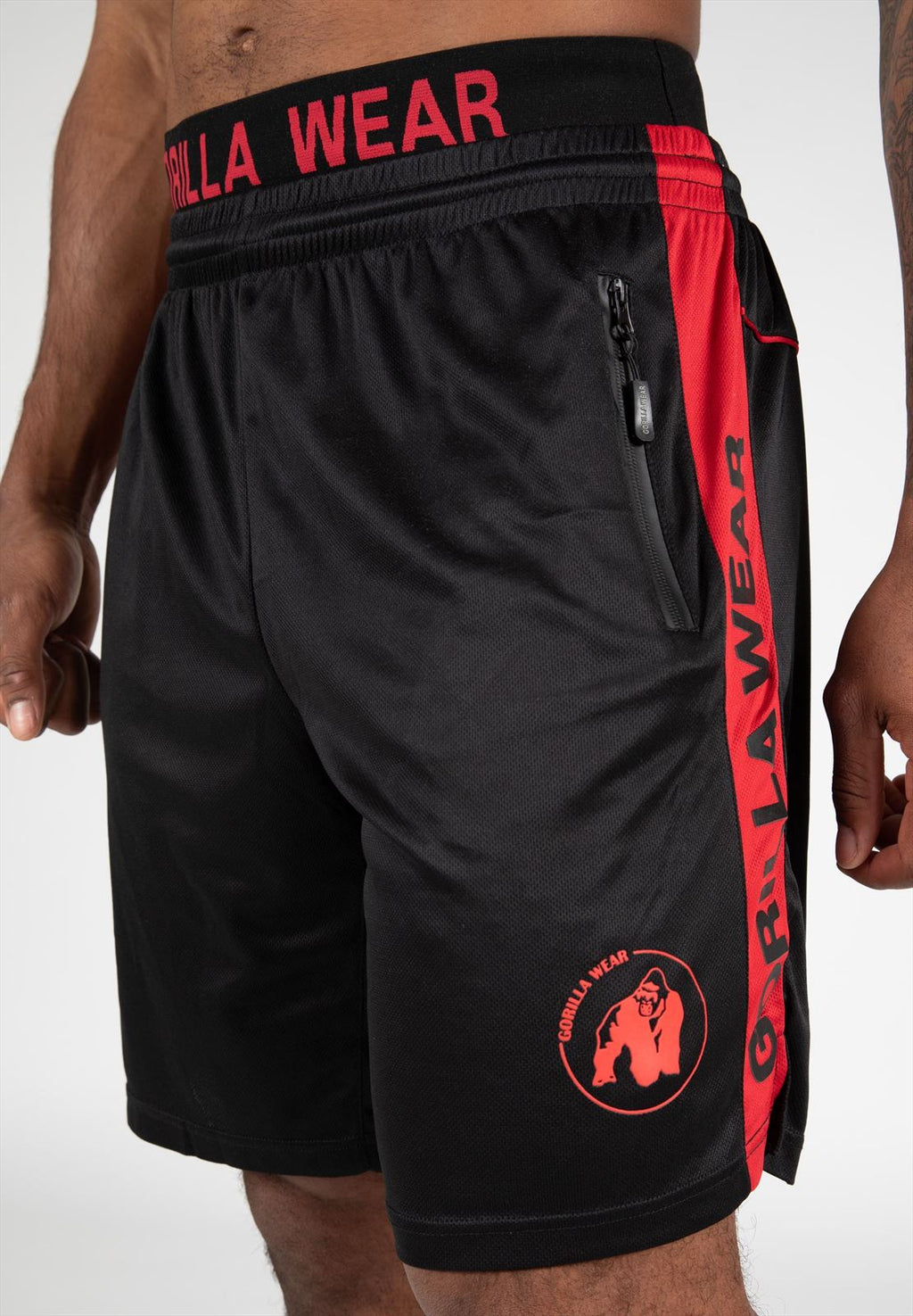 Gorilla Wear Atlanta Shorts - Zwart/Rood