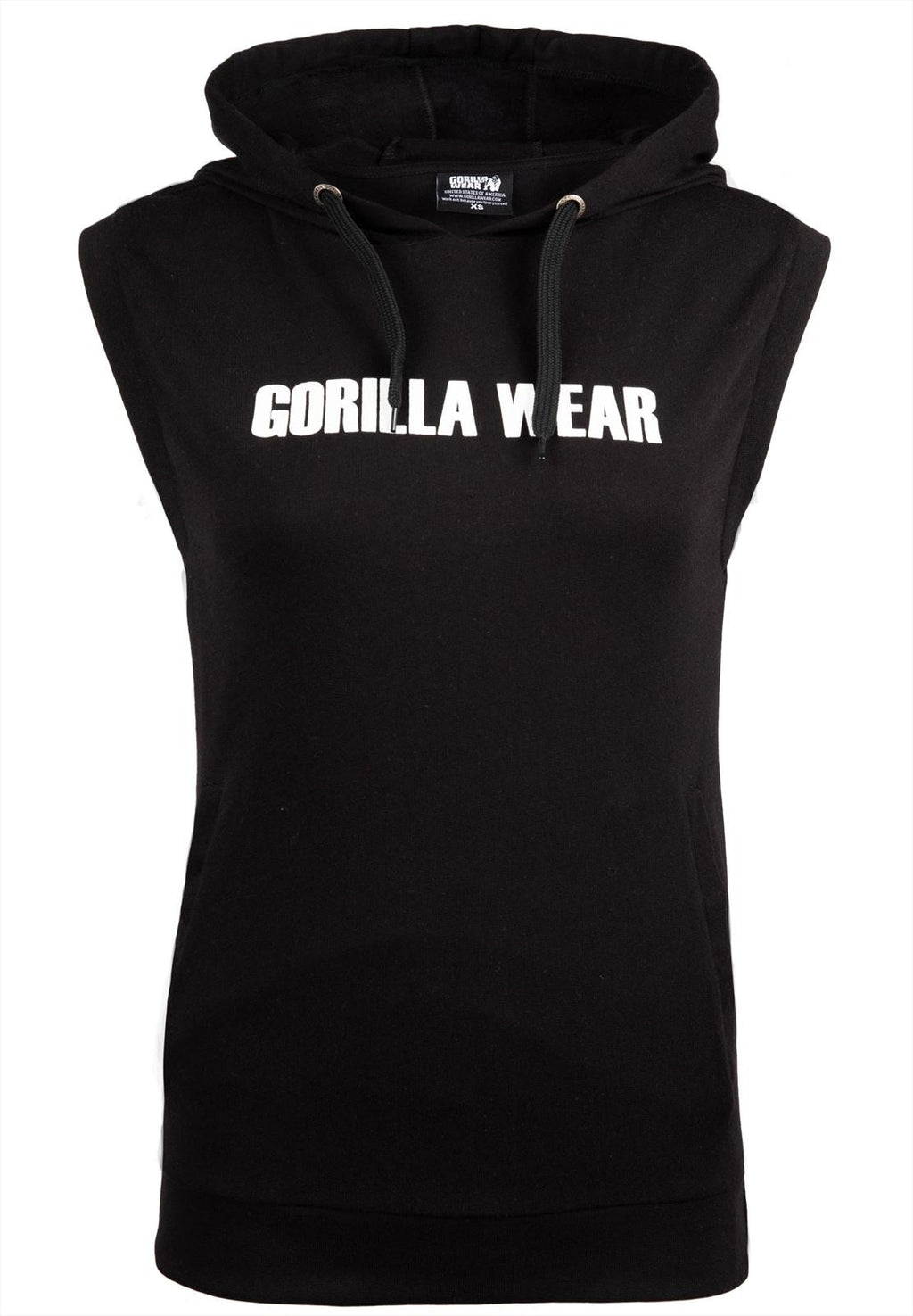 Gorilla Wear Virginia Mouwloze Hoodie - Zwart