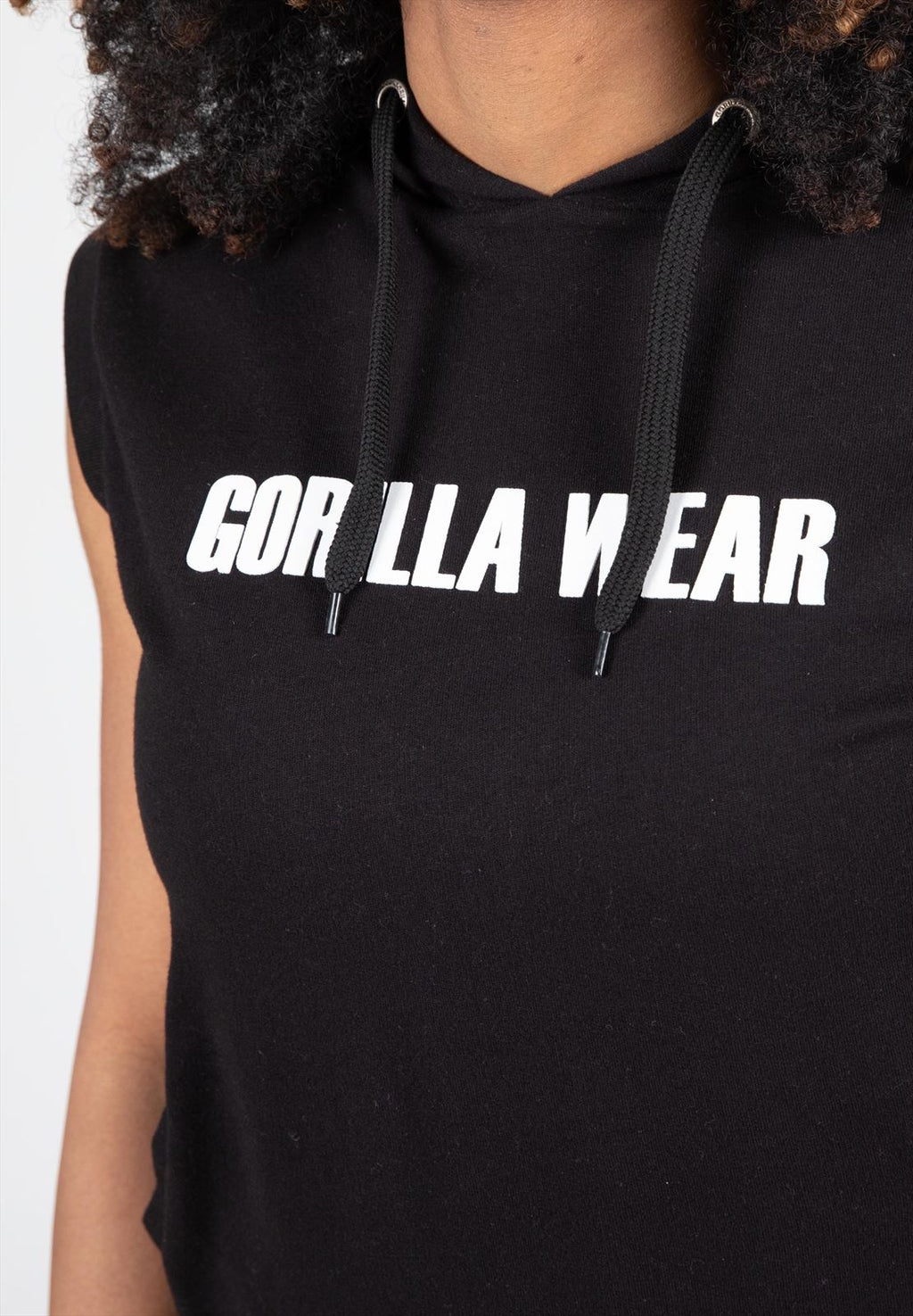 Gorilla Wear Virginia Mouwloze Hoodie - Zwart