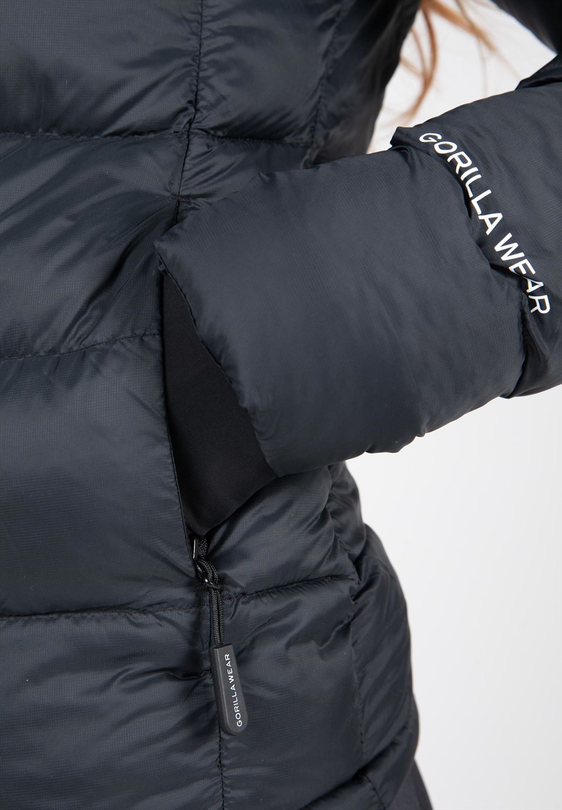 Gorilla Wear Rachel Puffer Jas - Zwart