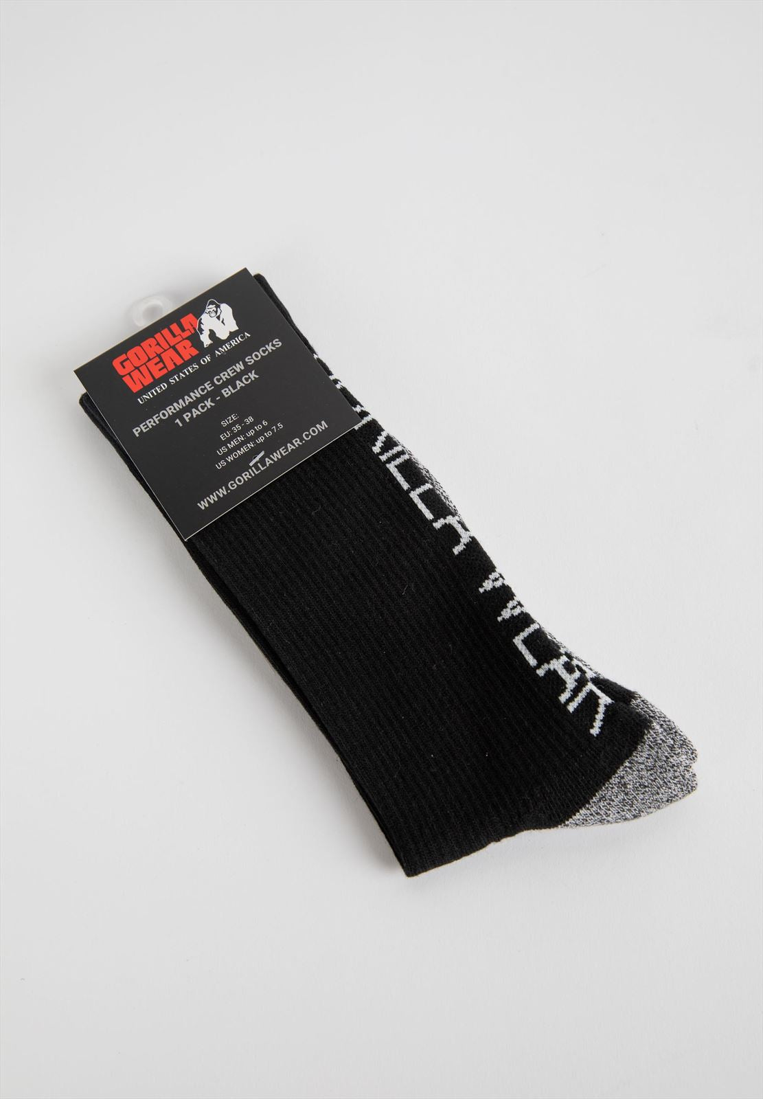 Gorilla Wear Performance Crew Sokken - Zwart