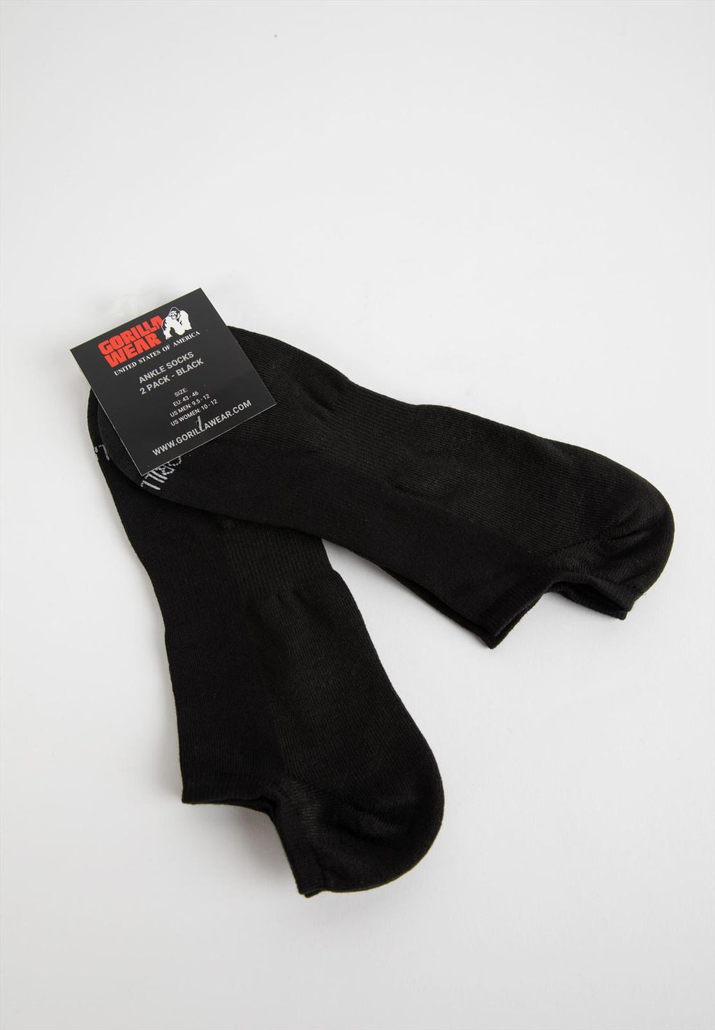 Gorilla Wear Enkelsokken 2-Pack - Zwart