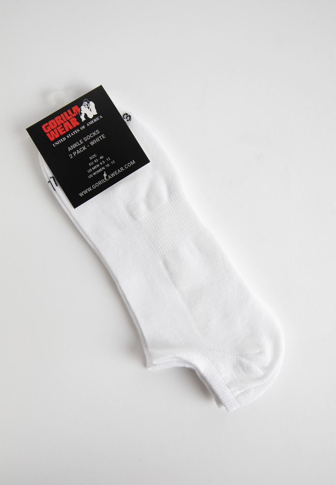 Gorilla Wear Enkelsokken 2-Pack - Wit