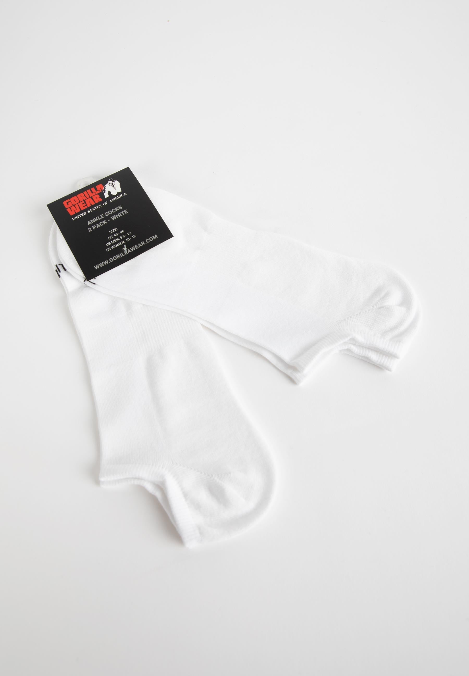 Gorilla Wear Enkelsokken 2-Pack - Wit