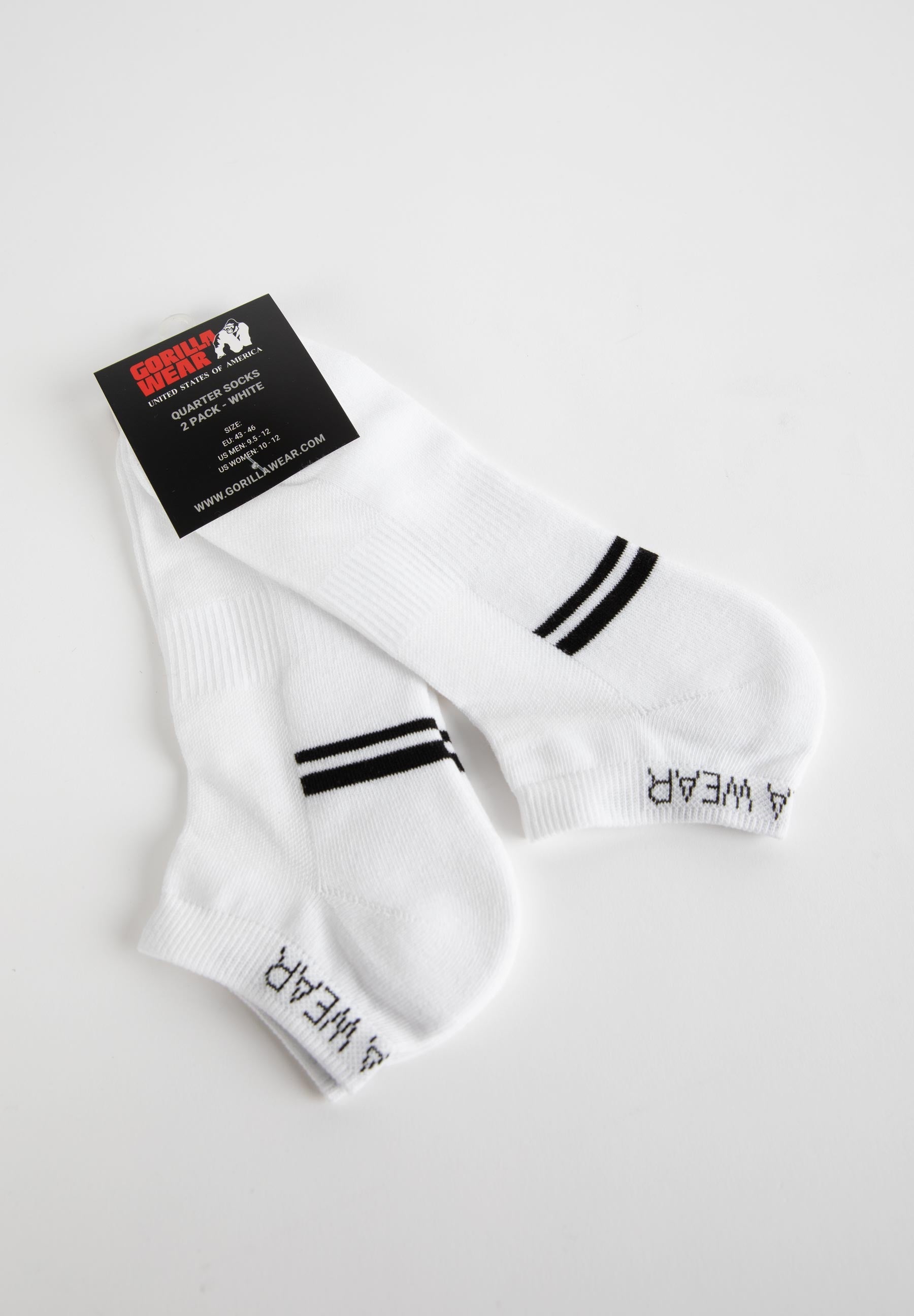 Gorilla Wear Quarter Sokken 2-Pack - Wit
