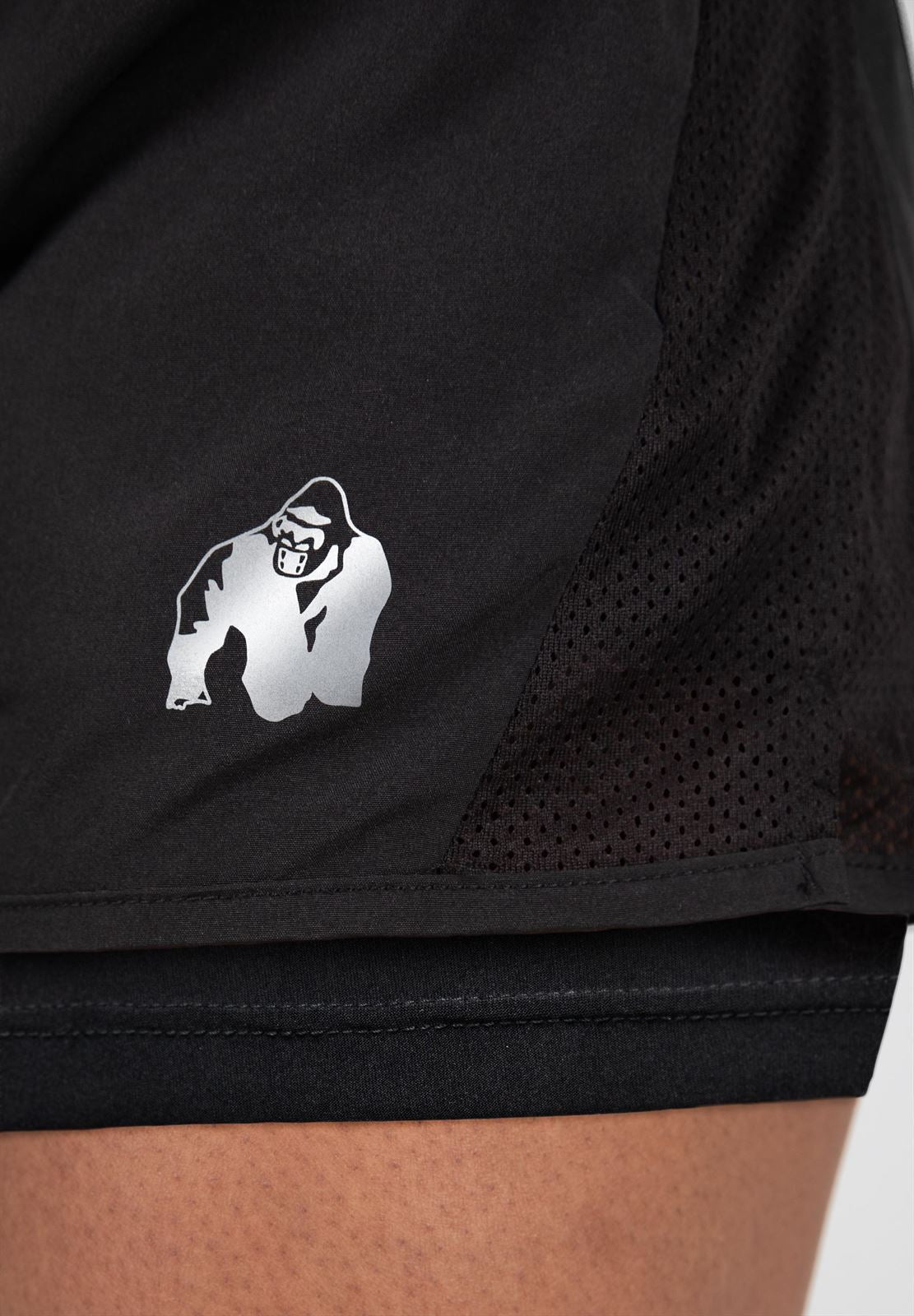 Gorilla Wear Portland 2-In-1 Shorts - Zwart