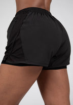 Gorilla Wear Portland 2-In-1 Shorts - Zwart