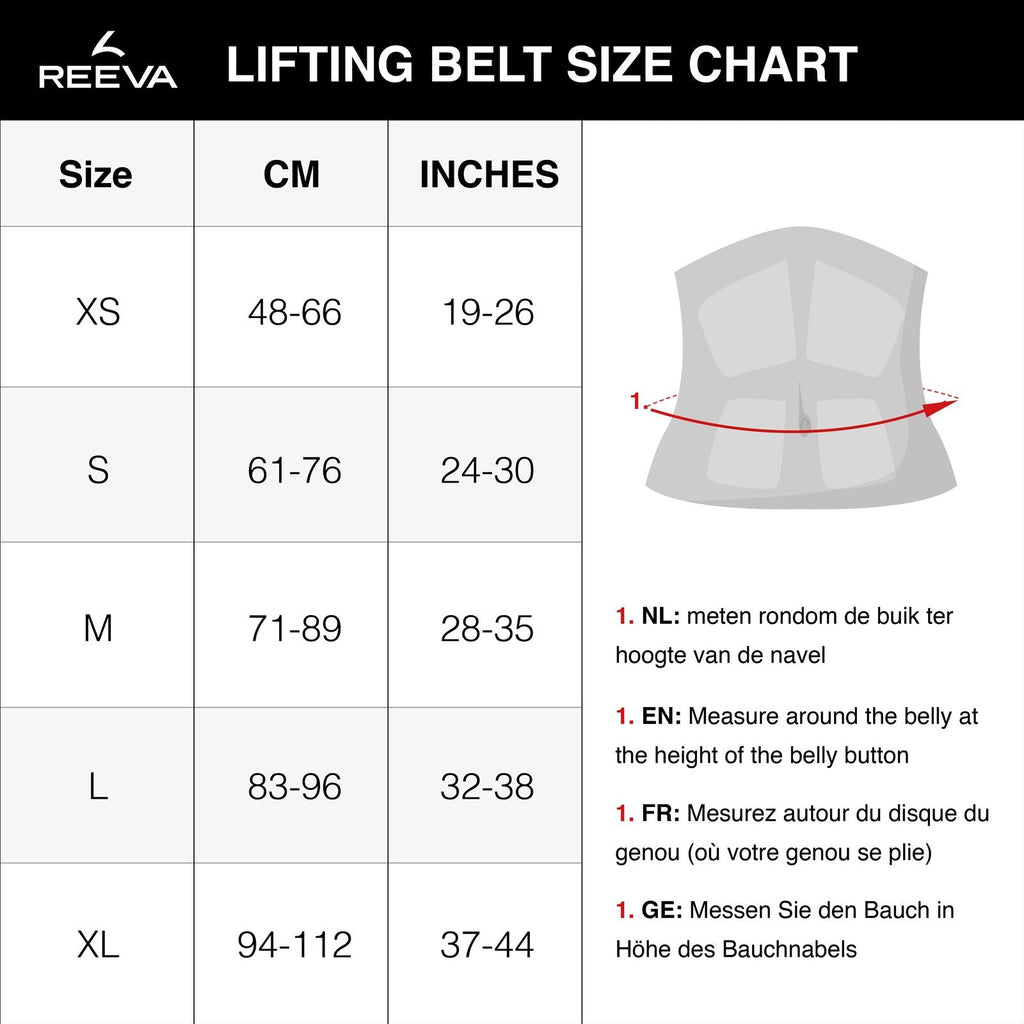 Reeva Halterriem - Leren Lifting Belt - Zwart
