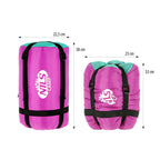 NILS Camp Slaapzak - Paars/Turquoise - Maat M