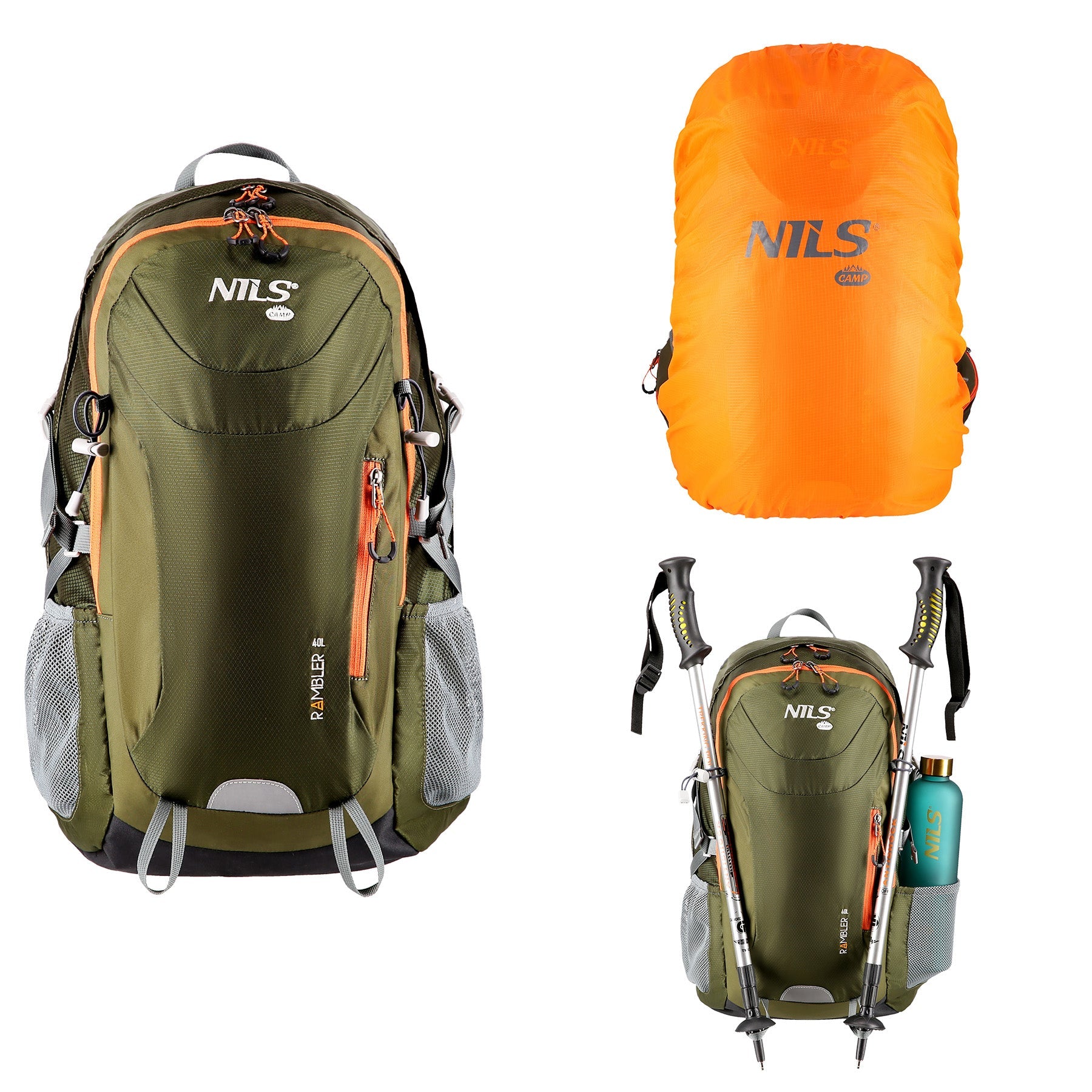 NILS Camp Rugzak Rambler - Groen - 40L