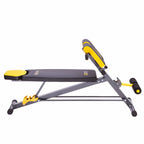 HMS Premium Verstelbare Hyperextension/Trainingsbank - Zwart/Geel