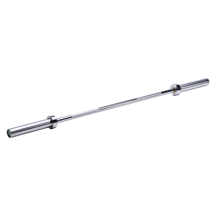 HMS Premium Olympische Halterstang met Lock Jaw Collars en Veerclipsluiting - 50 mm - 150 cm