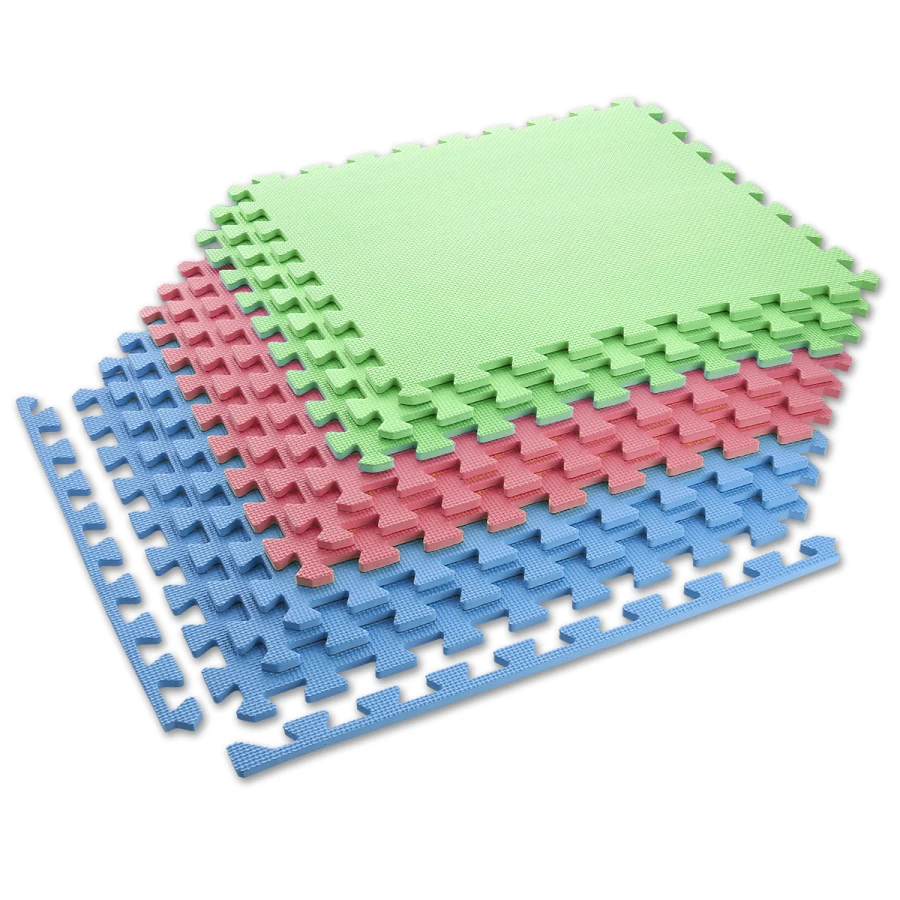 One Fitness Puzzelmat - Set van 9 - 10 mm - Multi