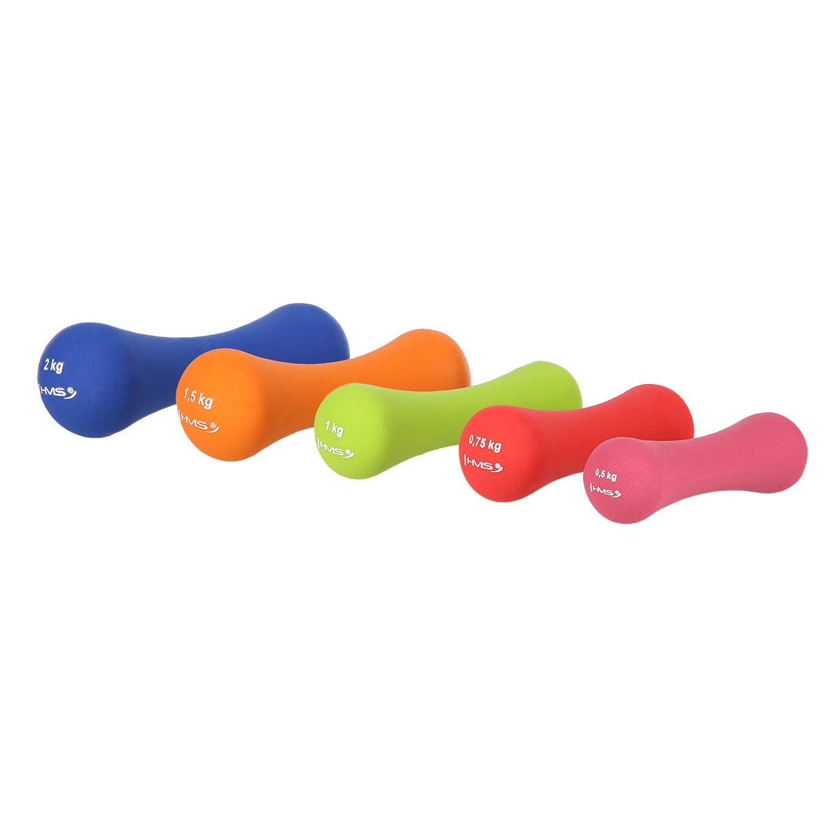 HMS Gietijzeren Dumbbell met Neopreen Coating - 0,75 kg