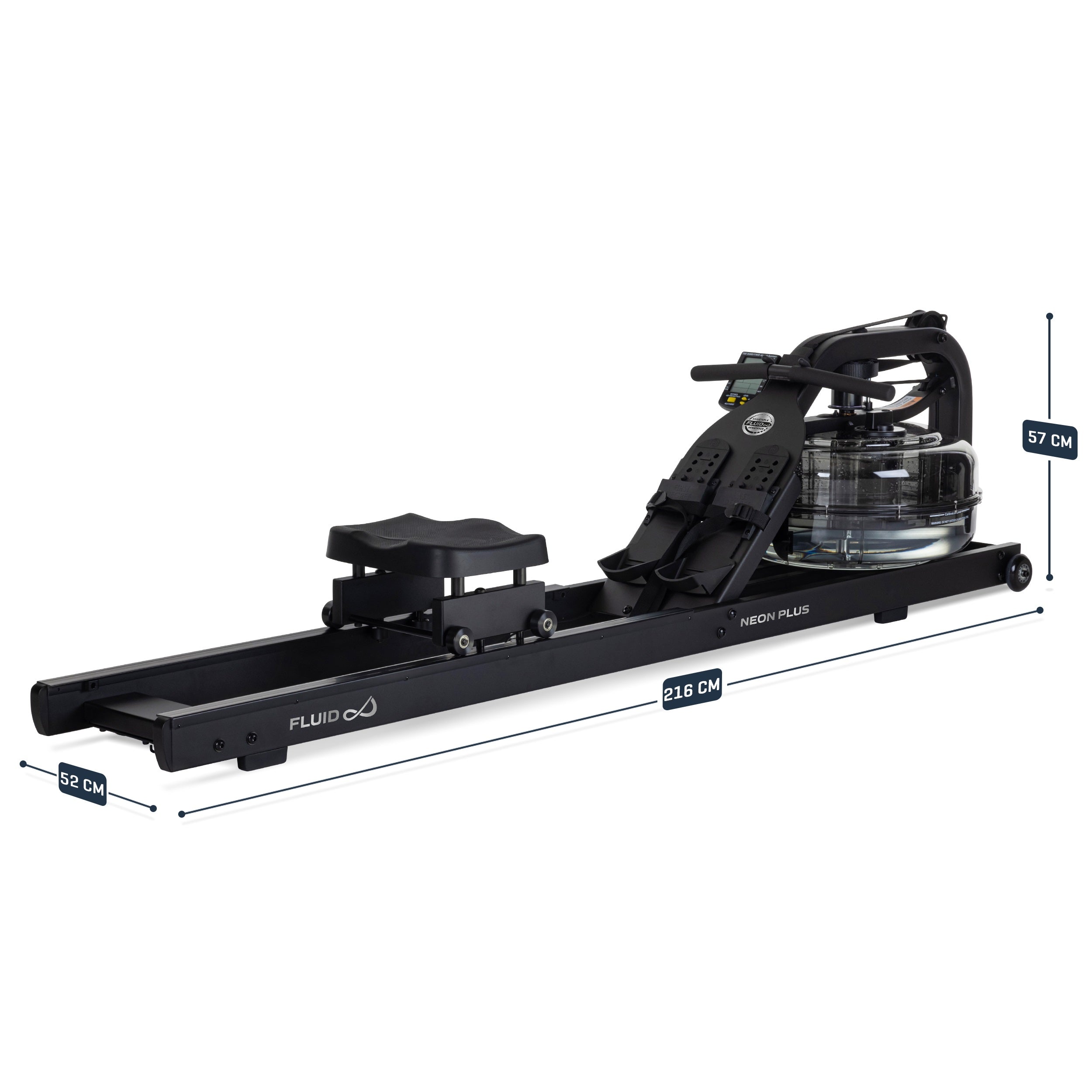 Fluid Rower Neon Rower Plus Roeitrainer - Zwart