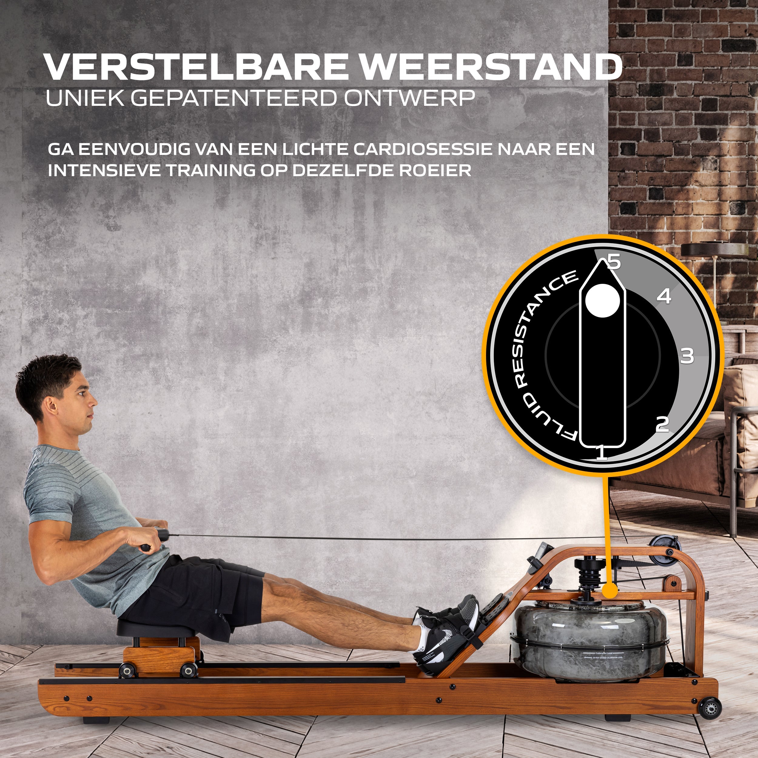 Fluid Rower Viking Pro - Donker Eiken