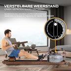 Fluid Rower Viking 3 XL Roeitrainer - Walnoot