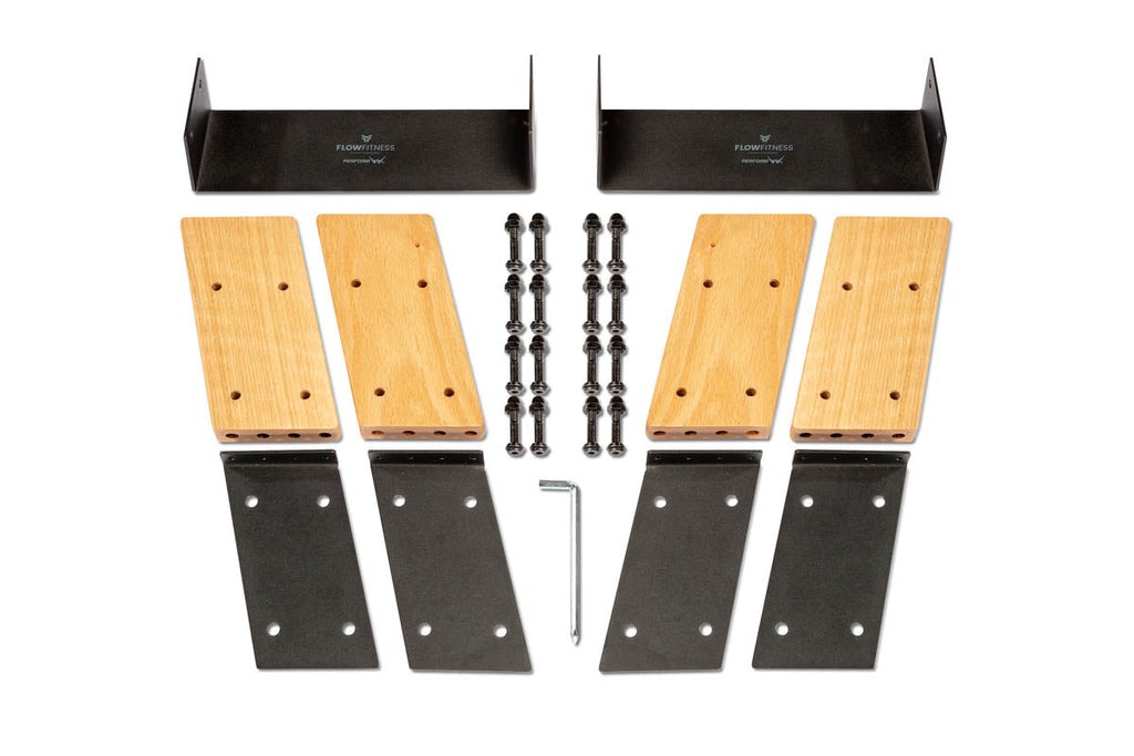 Flow Fitness W9i Elevation Kit Oak - Roeitrainer Verhogingsset