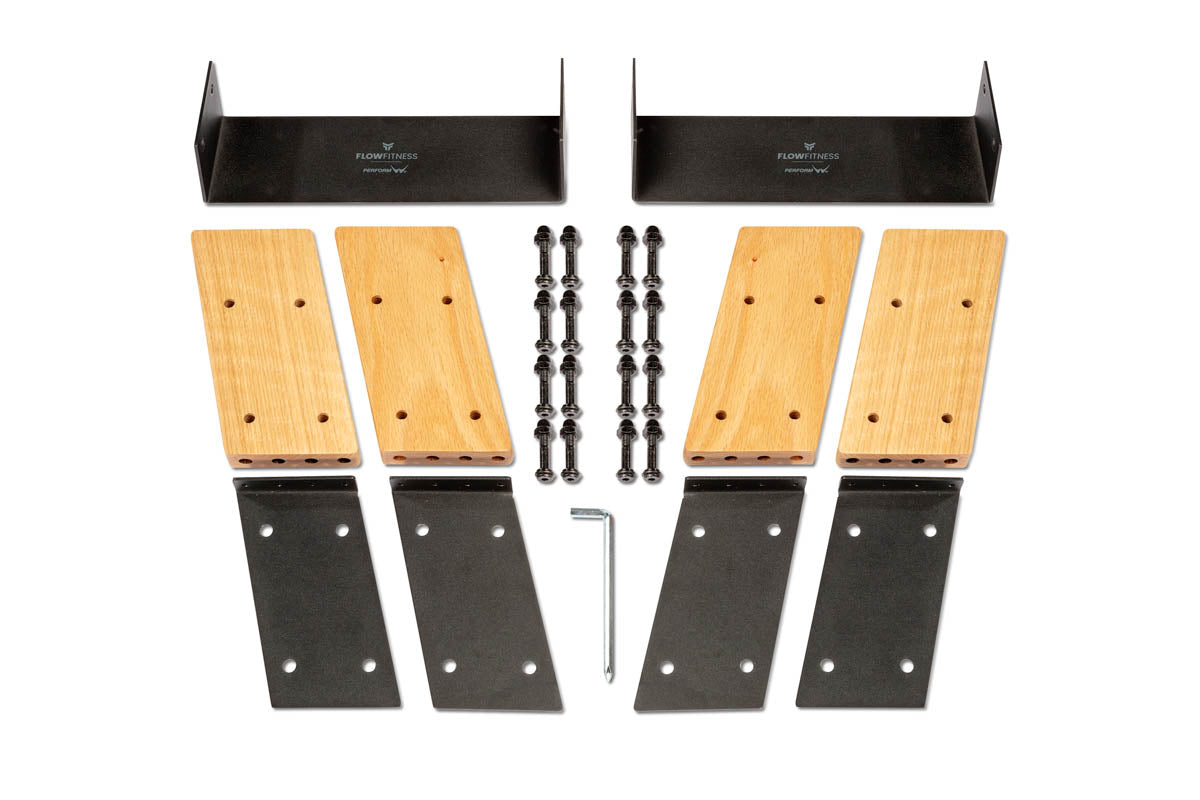 Flow Fitness W9i Elevation Kit Oak - Roeitrainer Verhogingsset