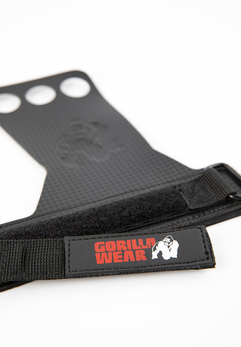 Gorilla Wear 3-Hole Carbon Lifting Grips - Zwart