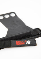 Gorilla Wear 3-Hole Carbon Lifting Grips - Zwart