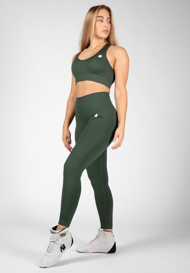 Gorilla Wear Neiro Seamless Sportbeha - Legergroen