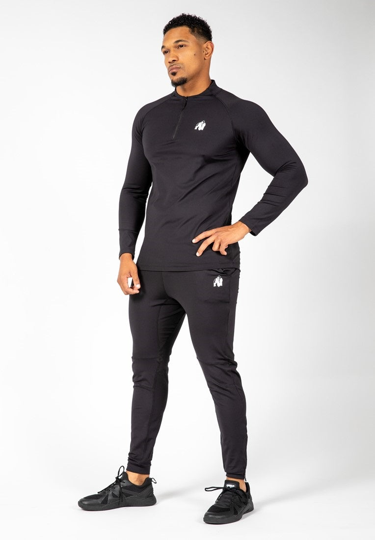 Gorilla Wear Hamilton Hybrid Longsleeve - Zwart