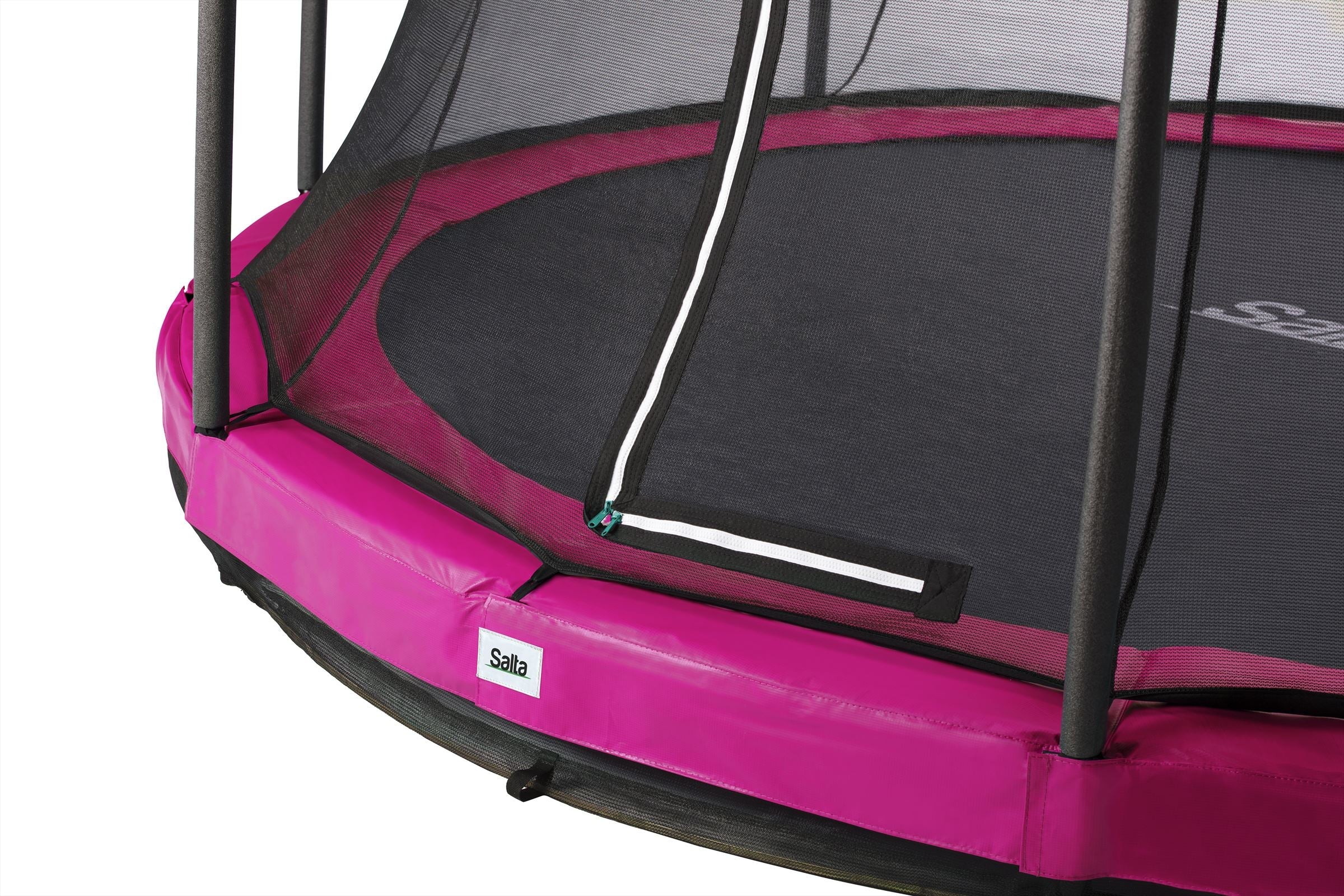 Salta Comfort Edition Ground Trampoline met Veiligheidsnet - 251 cm - Roze