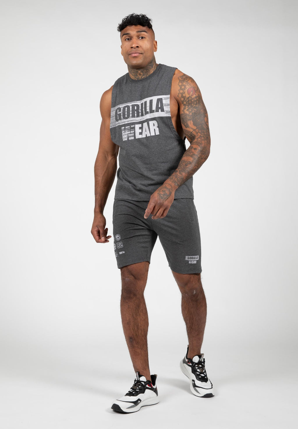Gorilla Wear Lopez Drop Armhole Tank Top - Donkergrijs