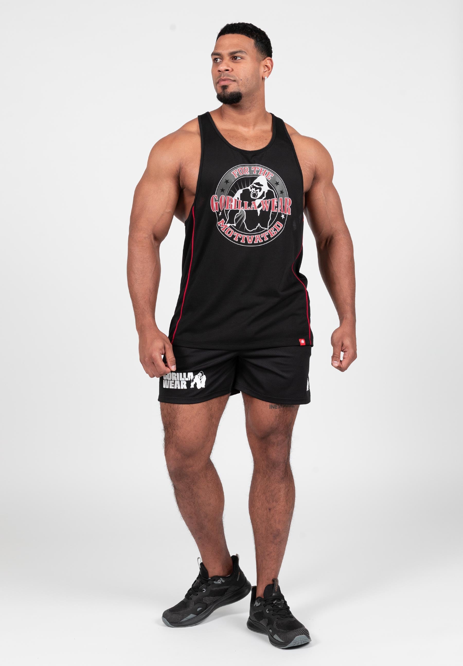 Gorilla Wear Casper Stringer - Zwart/Rood