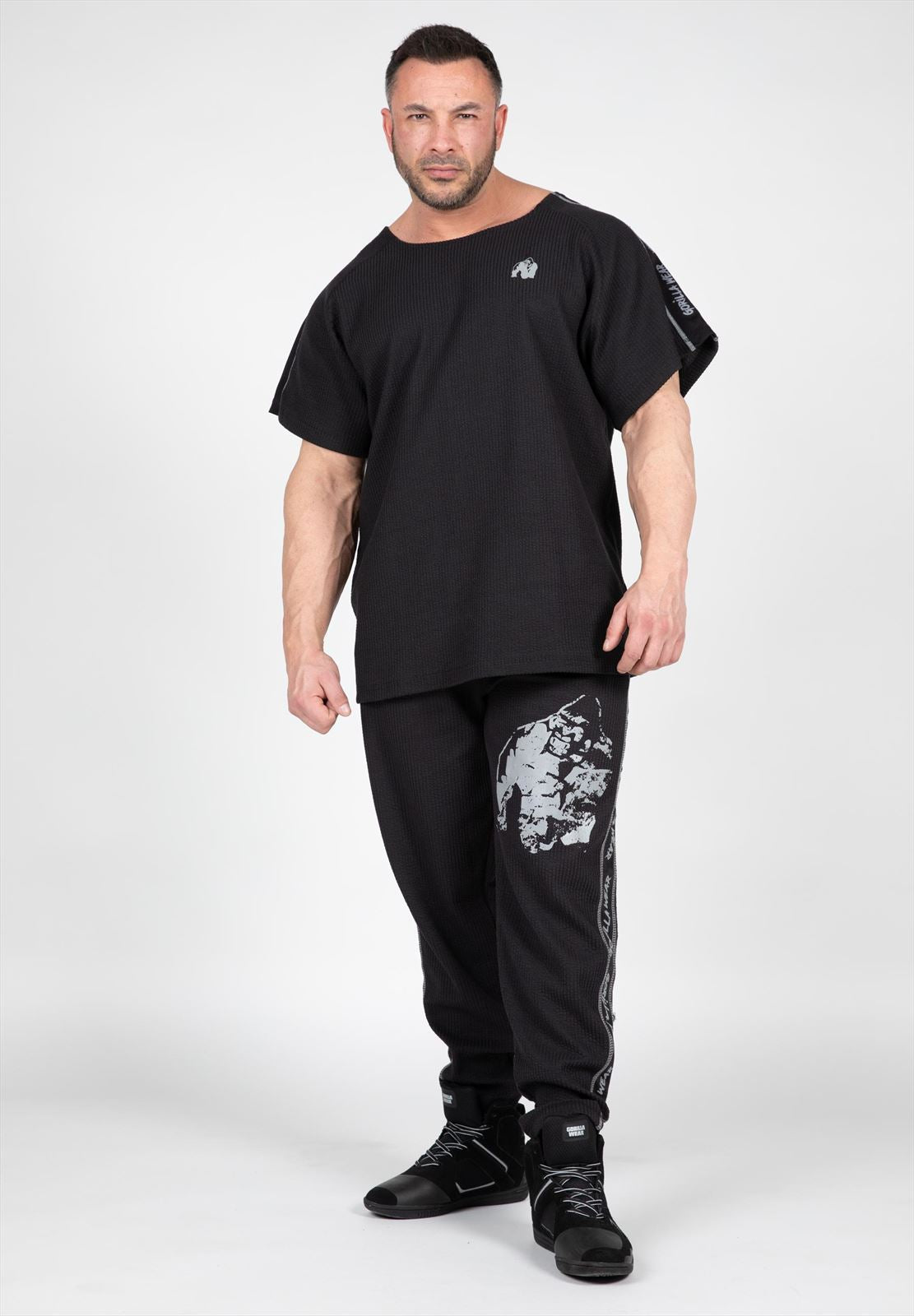 Gorilla Wear Buffalo Old School Workout T-Shirt - Zwart/Grijs