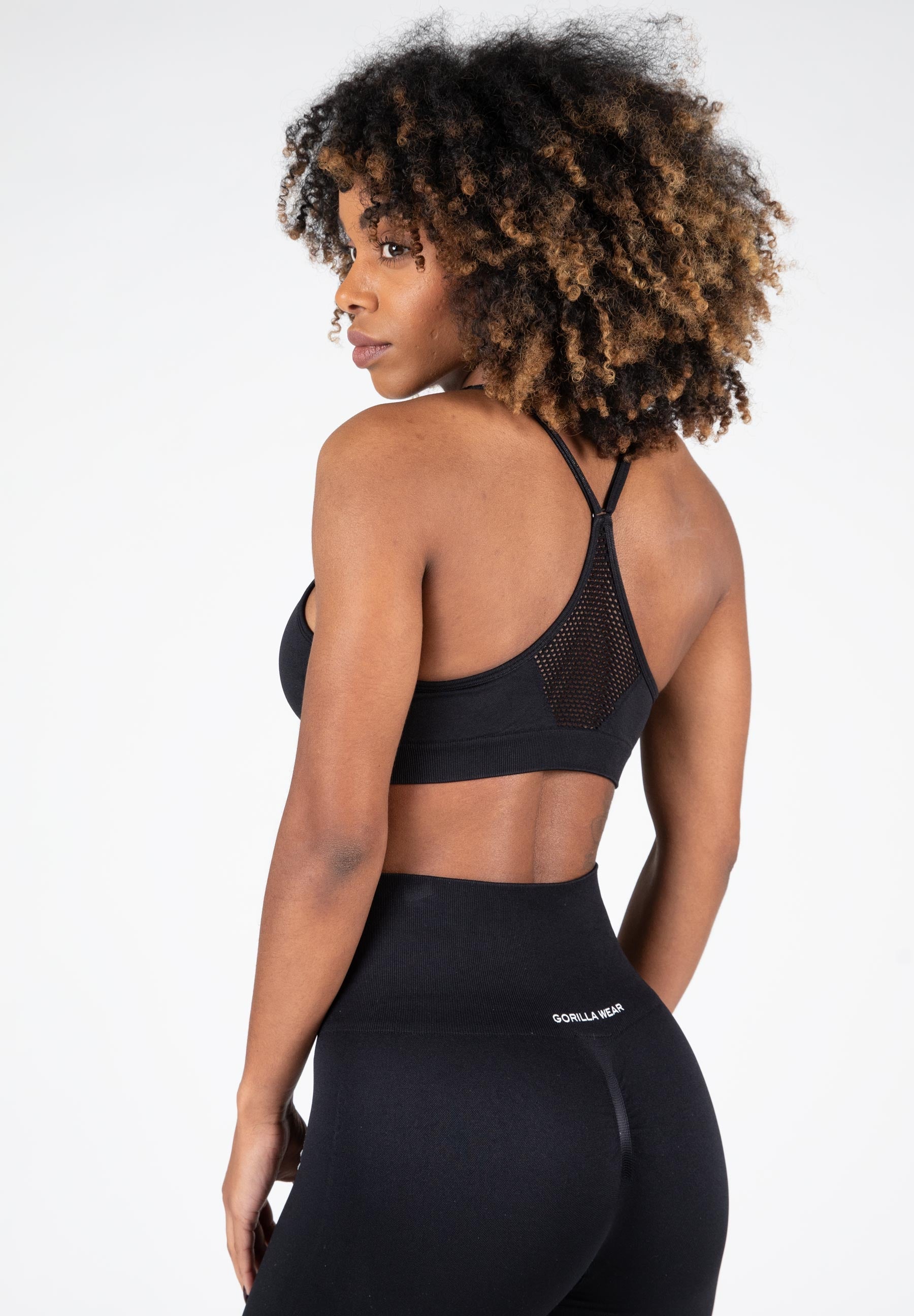 Gorilla Wear Quincy Seamless Sportbeha - Zwart