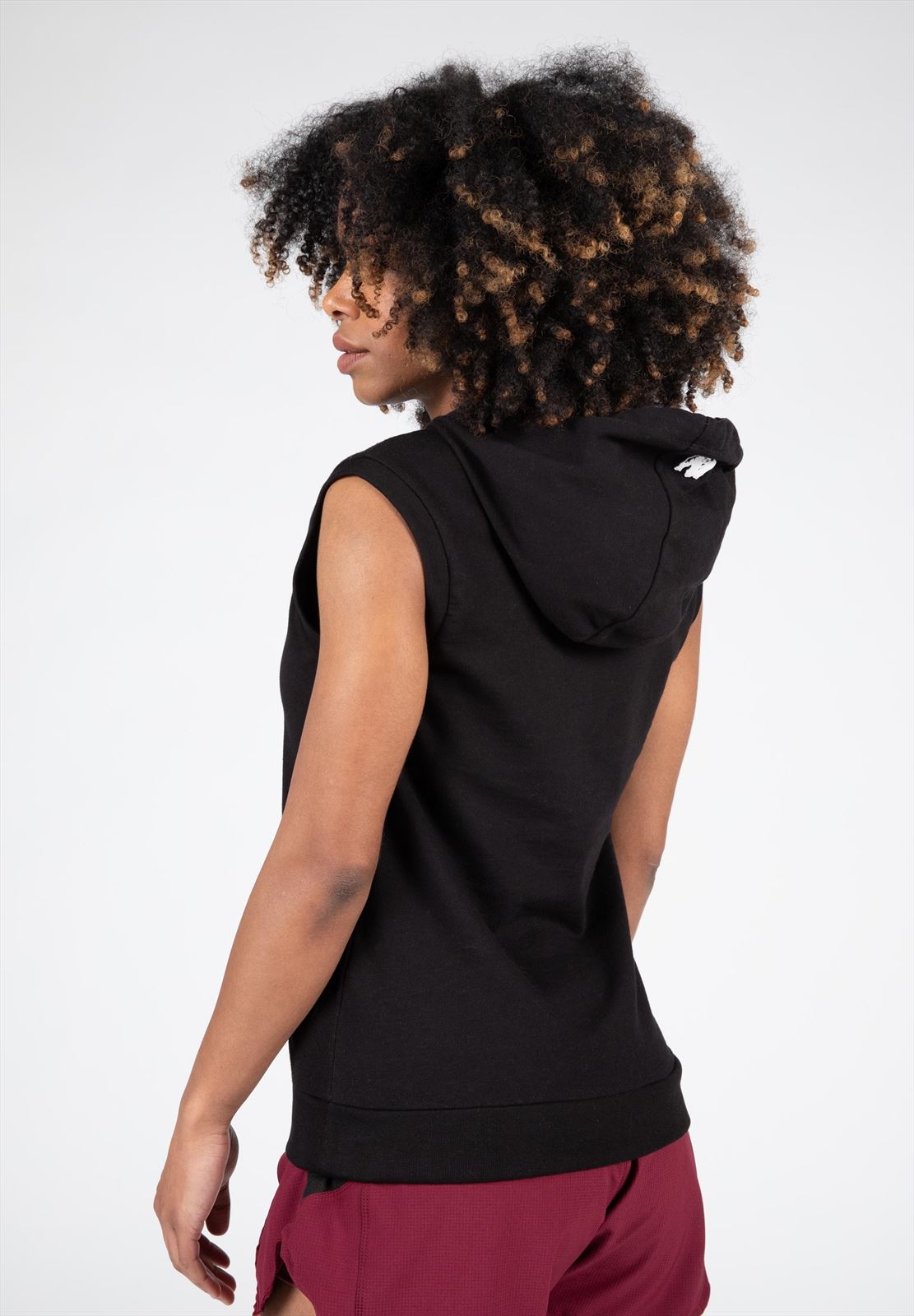 Gorilla Wear Virginia Mouwloze Hoodie - Zwart