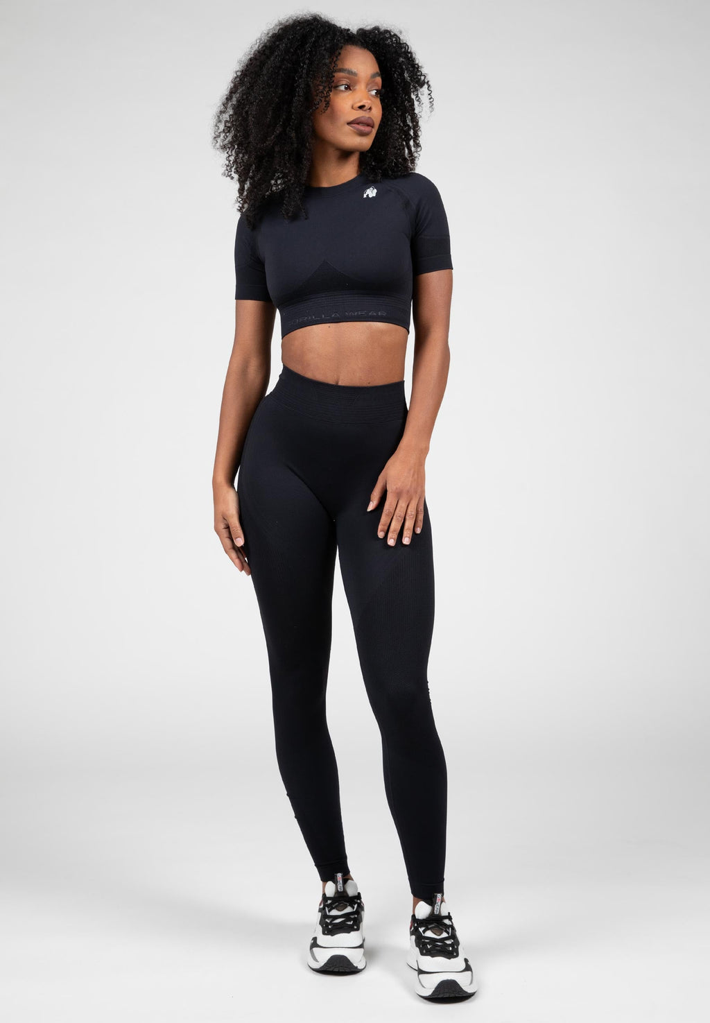 Gorilla Wear Whitney Seamless Crop Top - Zwart