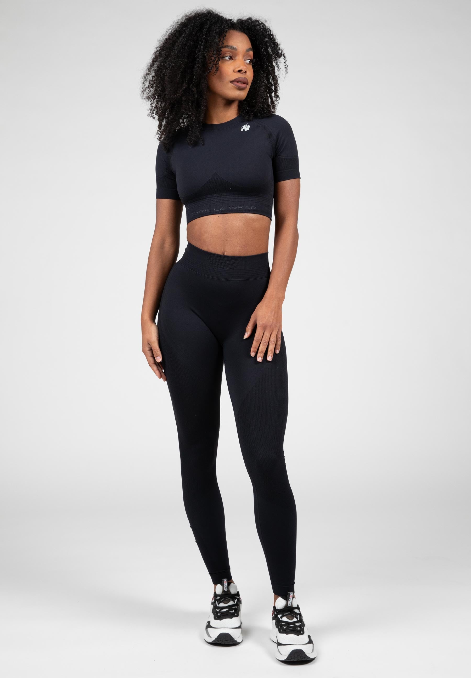 Gorilla Wear Whitney Seamless Crop Top - Zwart