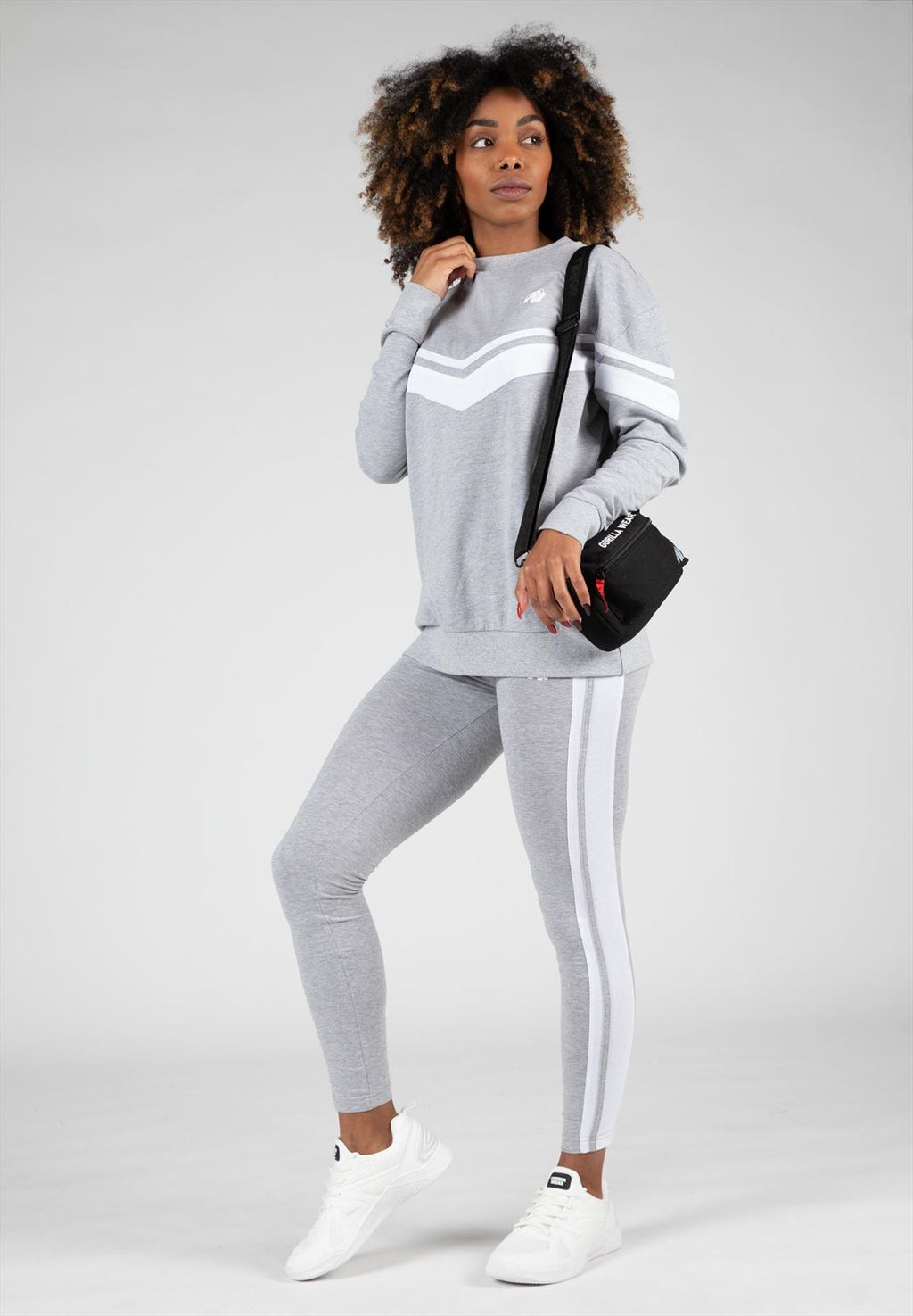 Gorilla Wear Hailey Oversized Sweater - Grijs Gemeleerd
