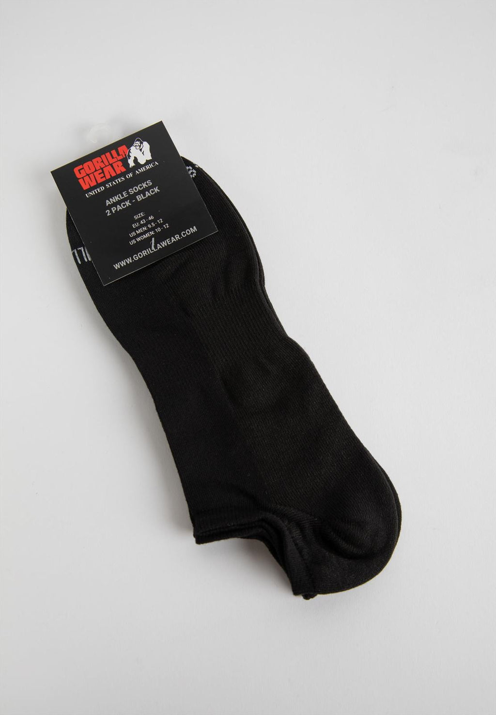 Gorilla Wear Enkelsokken 2-Pack - Zwart