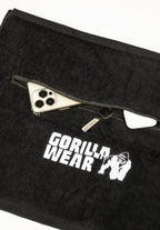 Gorilla Wear Zip Pocket Handdoek - Zwart